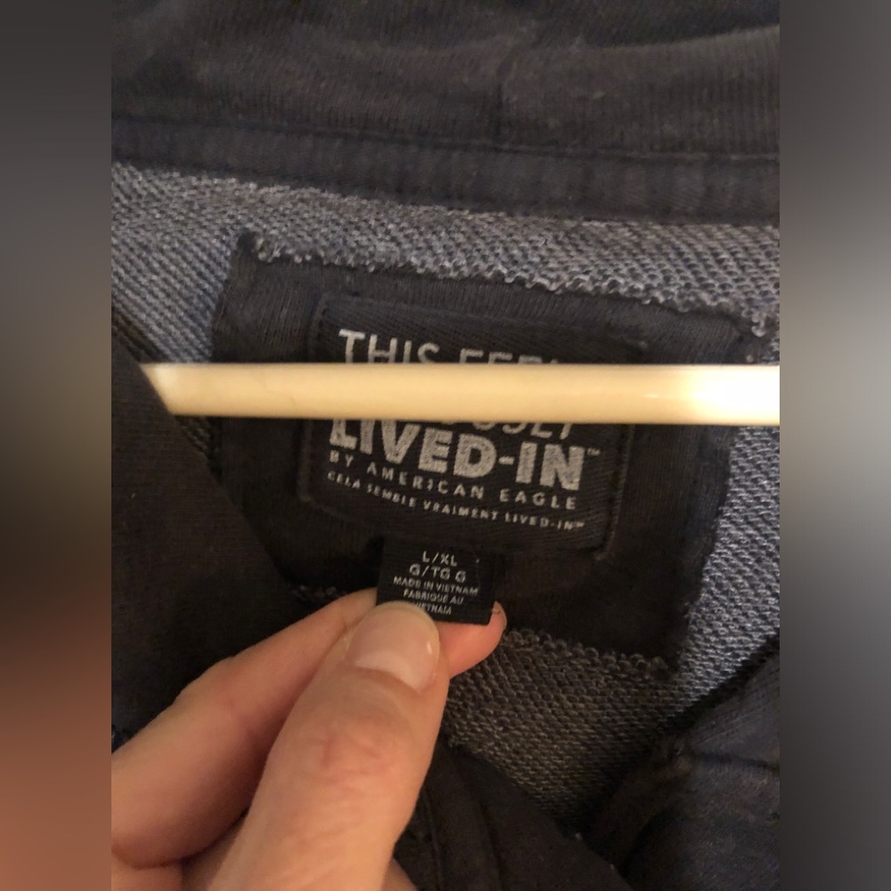 American Eagle Outfitters Black and Gray Hoodie - Picture 5 of 11